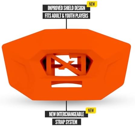 Nxtrnd One Pro Football Mouth Guard, Interchangeable Strap, Fits Adult & Youth (Orange) - Image 3