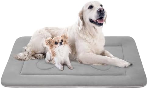 Extra Large Dog Bed Soft Dog Crate Pad Mat 48 in Non-Slip Bottom Washable Dog Sleeping Mattress Pet Beds Cat Beds Kennel Pads by JoicyCoDogBeds