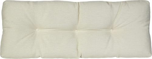 Klear Vu The Gripper Non-Slip Tufted Bench Cushion for Indoor Furniture, Assembled in USA, Entryway Storage, Bay Window, Corner Nook or Piano Seat, 35 Inches, Solid Ivory - Image 2