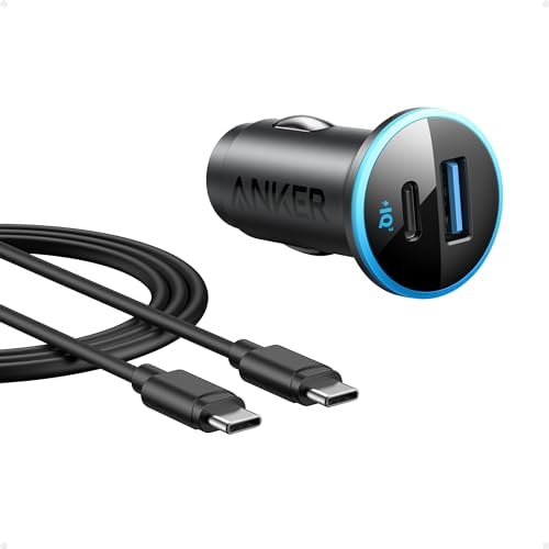 Anker 323 52.5W USB C Car Charger with 30W PowerIQ 3.0 Fast Charging by Anker
