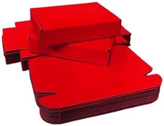 100 Pack 4.1x3x1.2 in Red Mini Shipping Boxes - Image 4