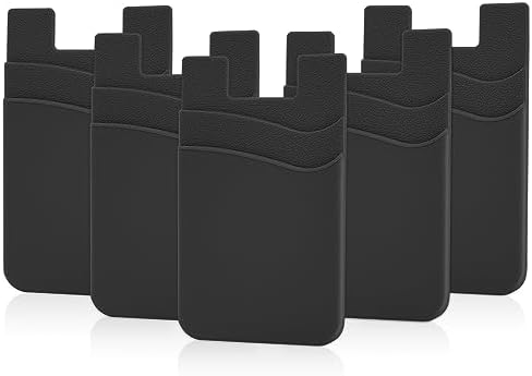 Senose 5 Pack Phone Wallet, Card Holder Back of Phone Stick On Pocket by Senose