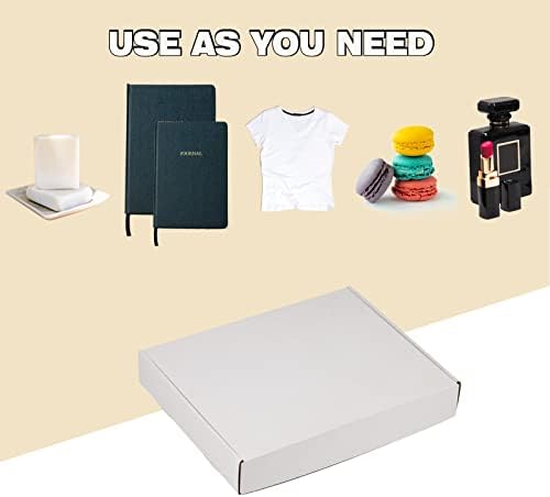13x10x2 Inches Shipping Boxes Pack of 25, White Corrugated Cardboard Boxes for Small Bussiness - Image 6