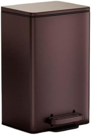 Stylish Wine Red 30L Stainless Steel Trash Can with Soft Close Lid Foot Pedal Ideal for Home Office Bathroom and Commercial Use by Unknown