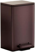 Stylish Wine Red 30L Stainless Steel Trash Can with Soft Close Lid Foot Pedal Ideal for Home Office Bathroom and Commercial Use by Unknown