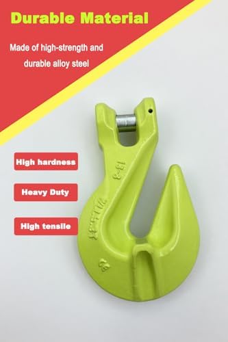 Clevis Grab Hooks 11684 lbs 2Pack Heavy Duty Chain Hook for Truck Trailer Chain Forged Alloy Steel Chain Hook for Transport【2Pack *5.3t】 - Image 6