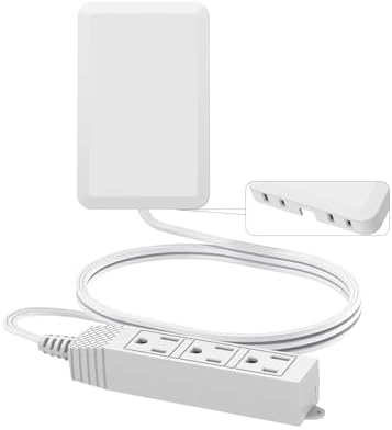 TiFFCOFiO Flat Plug Extension Cord with Outlet Cover, 3 FT 3 Prong Extension Cord, 3 Grounded Outlets for Home and Kitchen, 13A/1675W, ETL Listed by TiFFCOFiO