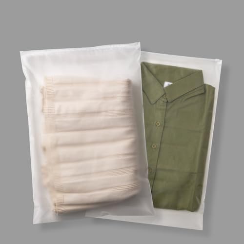 14x20 Inch Frosted Clothes Packaging Bags for Shipping 50Pcs No Vent Holes by Motomy