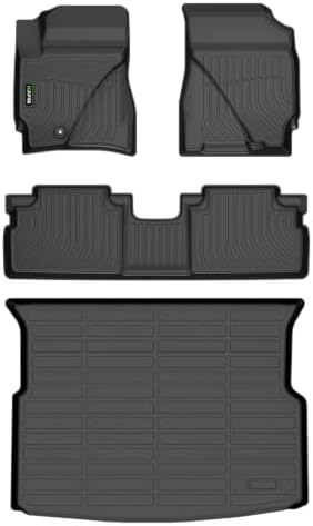 HAFIDI® Floor Mats & Cargo Liner Fit for 2009-2012 Ford Escape for Mazda Tribute & Mercury Mariner 2009-2011 All Weather Protection TPE Car Floor Liners Full Set Custom Accessories, Black by HAFIDI