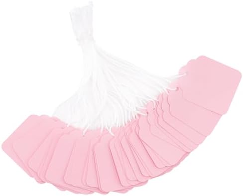joycraft 200Pcs Price Tags with String Attached, 1.4x1.8 in Pink Gift Tags by joycraft