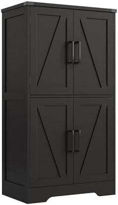 Treocho Farmhouse Bathroom Floor Cabinet with Adjustable Shelves - Image 3