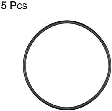 uxcell Nitrile Rubber O-Rings 53mm OD 49mm ID 2mm Width, Metric Nitrile Rubber Sealing Gasket for Automotive Machine Plumbing, Pack of 5 - Image 2
