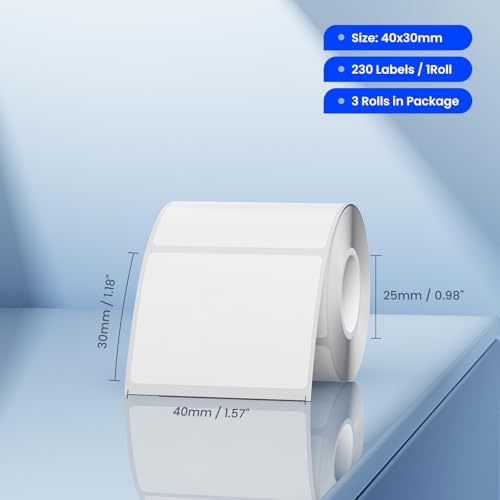 CLABEL Low Temperature Thermal Labels 1.57"x1.18", 3 Rolls - Image 2