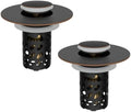 2 PCS Metal Bathroom Sink Stopper, Pop Up Drain Strainer, Oil Rubbed Bronze by iFealClear