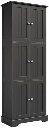 ChooChoo 63.2" Tall Bathroom Storage Cabinet with 6 Doors by ChooChoo