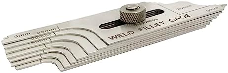 7-Blades 3.2-25.4mm Metric Cam Type Weld Gauge Fillet Weld Set Gage Rl Gauge Stainless Steel Depth Gauges Welding Inspection Test Ulnar for Boilers, Bridges, Shipbuilding - Image 4
