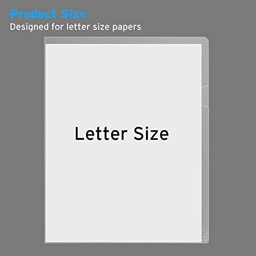 Sooez 25 Pack Clear Document Folder Project Pockets, Plastic File Folders Letter Size, Clear Sleeves for Paper Protector 8.5 x 11, Presentation Folders Report Covers - Image 6