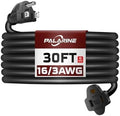 30ft Black Outdoor Extension Cord Waterproof, UL Certified by PALARINE