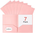 Aegero Plastic Folders with Pockets (7 Pack, Pink) by Unknown