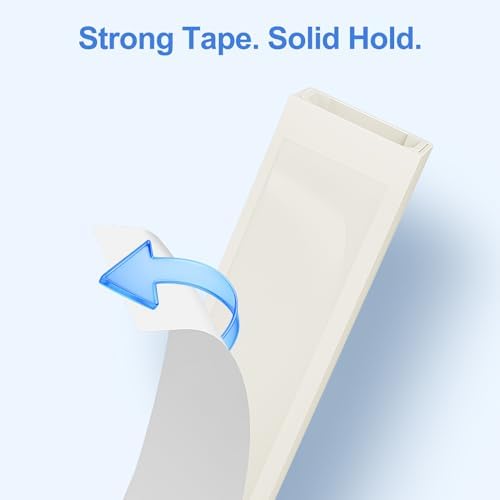 Yecaye Cord Hider, 113in One-Cord Cable Raceways, W0.59in H0.4in, Beige - Image 5