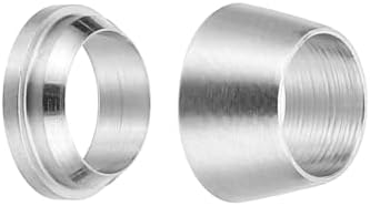 PATIKIL 1/4" Tube OD 304 Stainless Steel Compression Tube Fitting Sleeve, 20 Pack Double Ferrule Ring Tubing Fitting Assortment Kit, Silver - Image 3