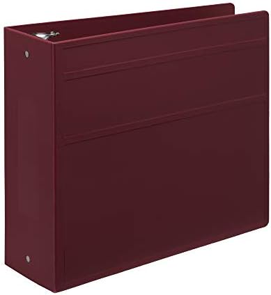 Carstens 4-Inch Heavy Duty 3-Ring Binder - Side Opening, Wine, Durable Plastic, Precision No-Gap Rings, Waterproof Cover, No Pockets, Holds 600 US Letter Sheets, BPA-Free, Made in USA (1843-3R) - Image 6