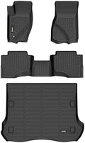 Floor Mats & Cargo Liner Custom for Jeep Grand Cherokee 2005-2010 All Weather Protection TPE Heavy Duty Non-Slip Automotive Floor Liners Fits Full Set Accessories, Black by HAFIDI