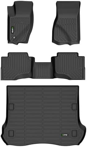 Floor Mats & Cargo Liner Custom for Jeep Grand Cherokee 2005-2010 All Weather Protection TPE Heavy Duty Non-Slip Automotive Floor Liners Fits Full Set Accessories, Black by HAFIDI