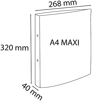 Exacompta, 54972E 1 Chromaline Polypropylene (PP) Semi-Rigid Binder 2 Round Rings Diameter 30 mm Spine 40 mm External Dimensions 32 x 25 cm A4 Blue - Image 4