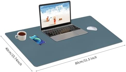 Bloss Light Blue Desk Mat 31.5x15.7, Desk Matt for Desktop, Waterproof Large Desk Mat, Computer Mat for Office/Home/Decor - Image 4