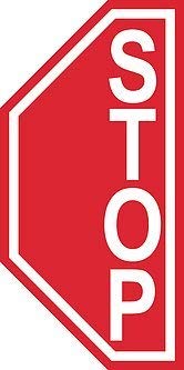 "Stop Left Side"- Durable Laminated Vinyl Floor Sign- Sign by Graphical by GraphicalWarehouse