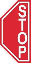 "Stop Left Side"- Durable Laminated Vinyl Floor Sign- Sign by Graphical by GraphicalWarehouse