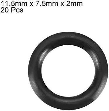 uxcell Nitrile Rubber O-Rings 11.5mm OD 7.5mm ID 2mm Width, Metric Sealing Gasket, Pack of 20 - Image 2