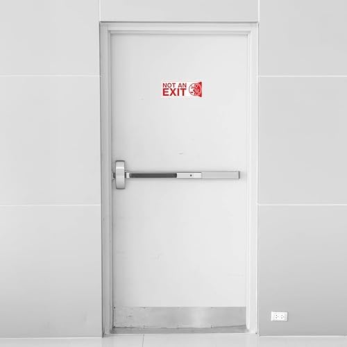 6 x Not an Exit Sign Sticker | 10 x 4 Inch Self-adhesive Vinyl This is Not an Exit Sign | UV-resistant, Waterproof Not an Exit Signs for Business - Image 5