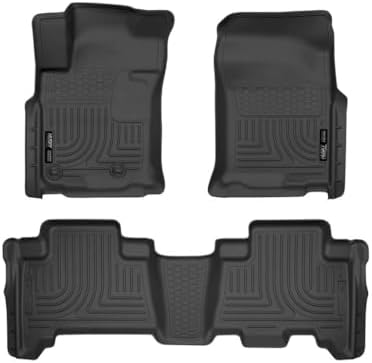 Husky Liners Weatherbeater Floor Mats | Fits 2010-2012 Toyota 4Runner, 2010-2013 Lexus GX460 | Front & 2nd Row, 3-pc Black - 98571 by HuskyLiners%C2%AE