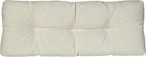 Klear Vu The Gripper Non-Slip Tufted Bench Cushion for Indoor Furniture, Assembled in USA, Entryway Storage, Bay Window, Corner Nook or Piano Seat, 27 Inches, Solid Ivory by KlearVUHomeTextiles