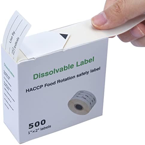 L Liked Blank 1 x 2 Inch Food Rotation Dissolvable Labels 2 Rolls - Image 5