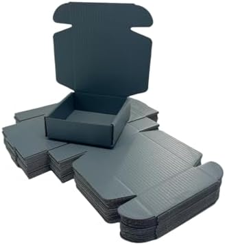 50 Pack 4.7x4.7x1.6 in Dark Gray Shipping Boxes - Image 3