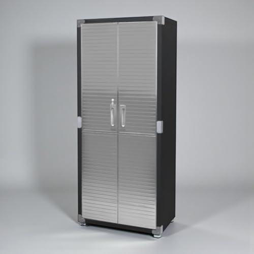 Heavy Duty Steel Storage Cabinet with Double Doors, Adjustable Shelves, Door Secured Lock, Large Capacity Organizer for Garages,Offices and Warehouses (Graphite, 30" W x 18" D x 72" H) by Unknown