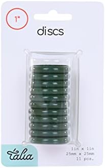 Talia Discbound Notebook - Discs (Green Olive, 1inch) by Talia