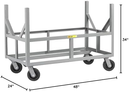 Little Giant ERBST-2448-6PH Ergonomic Bar Cradle Truck, 3000 lbs Capacity, 48" Length x 24" Width x 34" Height - Image 3