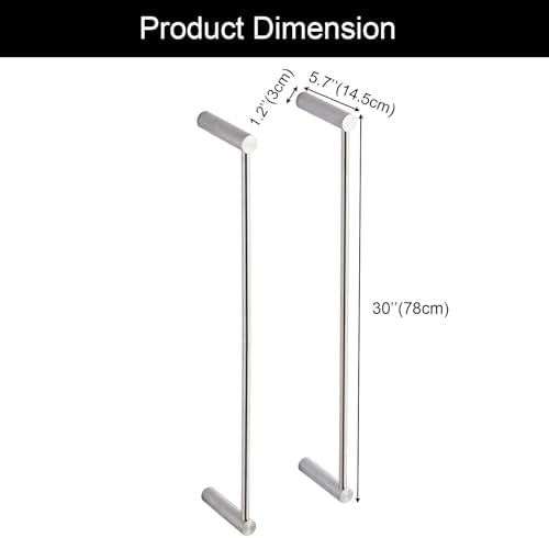 Towel Racks for Bathroom, NEWRAIN Wall Mounted Stainless Steel Organizer, Brushed Nickel Rolled Towel Storage Wall-Mounted Bath Towel Holder for Folded Large Towel Washcloths - Image 5