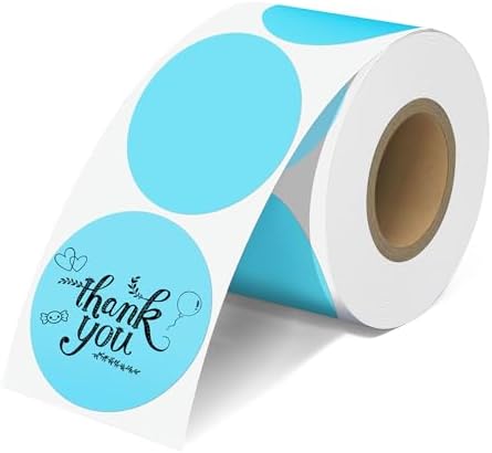 JOYIT 2'' Blue Thermal Labels - 600pcs Round Printer Labels by JOYIT