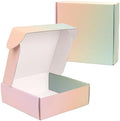 30 Pack 6x6x2 Small Shipping Boxes, Colorful Cardboard Boxes for Packaging Small Business by OUGEBOX