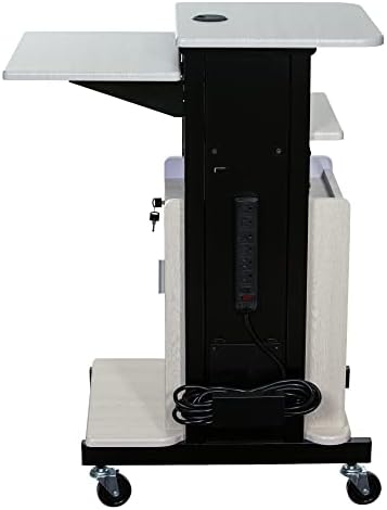 OEF Furnishings Premium Plus Presentation Cart with Storage Cabinet - Image 5