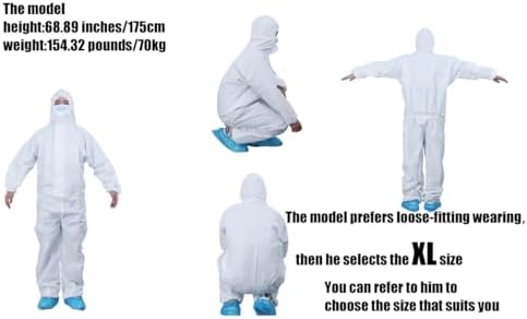 1-5PCS L-XXXL|Hazmat Suits Disposable|Protective Suits|Disposable Protective Coverall|Work clothing for Keep full body clean - Image 6