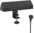 Jgstkcity 90W Desk Clamp Power Strip,12 USB Ports (6 PD 45W USB-C),Surge Protector,ETL Listed Power Hub Extension Cord,Fast Charging Station for Home Office Desk Edge Mount (Black,12 USB-90W) by Jgstkcity