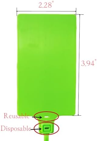 Plastic Seals Shipping Tags Logistics Use Big Sign Tie Large Label Tie, 255mm Total Length, Package of 100pcs (Fluorescent Green) - Image 2