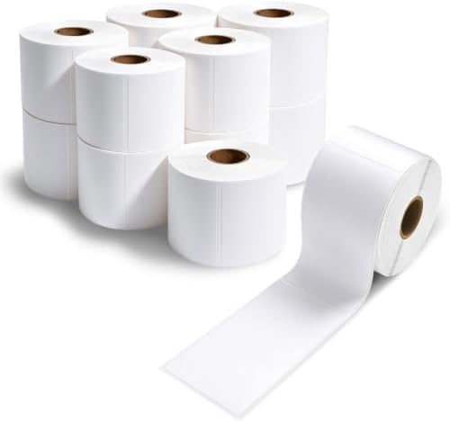 ESSENTIAL 2.25" x 4" Direct Thermal Labels (4200 Labels, 12 Rolls) by ESSENTIAL