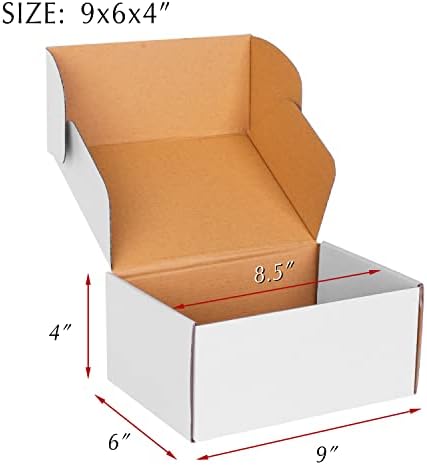 6x4x3 White Cardboard Boxes - 30 Pack Small Shipping Boxes for Small Business Mailing, Corrugated Packaging - Image 2